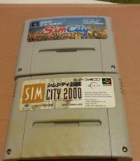 Super Famicom Loose Carts (Sim City Series)