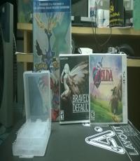Zelda OOT, Bravely Default, Pokemon XY Guide book,cartridge case