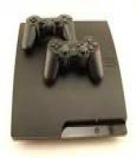 PS 3 Slim BLACK 2 controllers, 3 games, MOVE