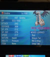 Shiny 6IV Giratina Pokemon X Y