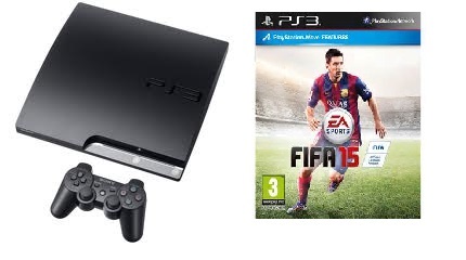 PS3 Slim Black 320GB with New FIFA 15