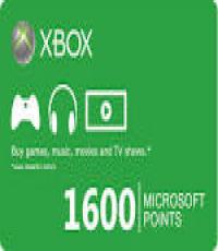 Xbox Live 1600 points card (Code unredeem)