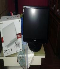 Playstation 3 White Slim 160gb with 21inch TV and 4 Games