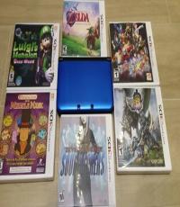 3DS(XL Blue with games and a Crystal Case)