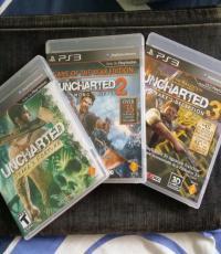 Uncharted 1, 2 GOTY and 3 GOTY