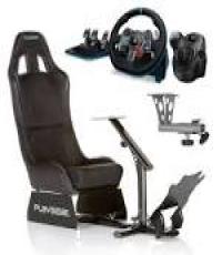Logitech g29 driving wheel set with playseat and gear box