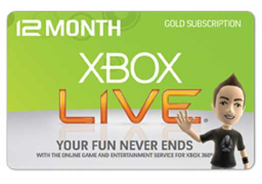 12 month Xbox live gold subscription codes