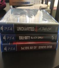 Uncharted 4: A Thief's End , Devil May Cry, Black Ops 3