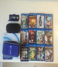 3G WiFi BLACK PS Vita Console with 12 games and accessories