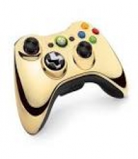 Wireless Xbox 360 Gold Chrome Controller