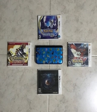 3DS XL console  - Blue, with cov) (first gen)