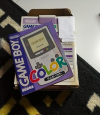 Nintendo gameboy color transparent purple