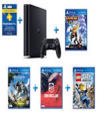 PS4 Slim 500GB Hits Bundle (Horizon Zero Dawn/Drive Club/ Ratc)