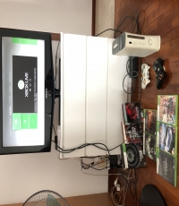 Microsoft Xbox 360 14gb HD with 2 controllers and 8 games