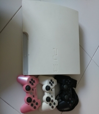 Playstation 3 white 160gb with 3 controller and 20 over games