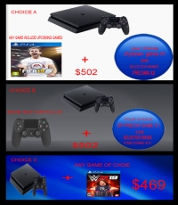 PS4 console with games