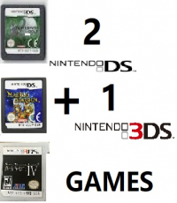 1 Used 3DS plus 2 New NDS GAMES (Brand New - DS)