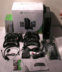 Xbox 360 with controllers