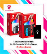 Nintendo Switch OLED Console White/Neon Bundle (Brand New)
