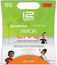 Xbox Gold Live Cards 15 Months