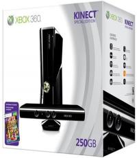 250GB Xbox360 Slim Console with KINECT, 3 Games and 1 Controller