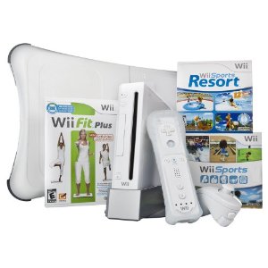 Nintendo Wii Console, Wii Fit and games (350)