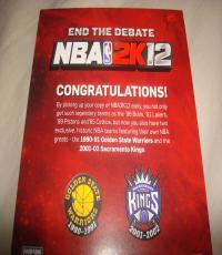 NBA 2K12 Exclusive Historic Teams Code (Code unredeem)