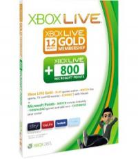 12 month Xbox live gold subscription codes and 800 points