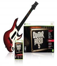 Guitar Hero 5 Bundle with guitar (Plus band hero game)