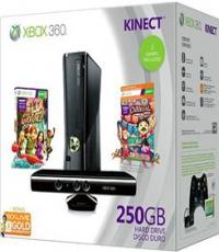 250GB Xbox360 Slim Console with KINECT and 2 Games