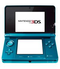3DS AUQA BLUE Console COME WITH 1 USED GAME
