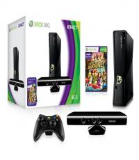 4GB XBOX 360 slim with Kinect black with games