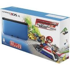 Nintendo 3DS XL with Mario Cart (Blue Console)