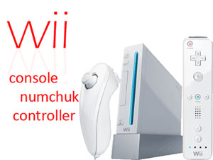 Nintendo Wii Console (with 2 controllers and nunchucks)