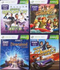 4 Kinect games! (Sports, Adventures, Joy Ride, Disneyland)