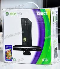 4GB Black Xbox 360 Console With Kinect and games