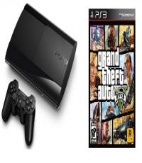 Super Slim Black 250GB with New PS3 Game: GTA 5 V or FIFA 14