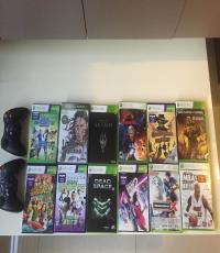 Xbox 360 Console (Code unredeem, with games, and 2 controllers)