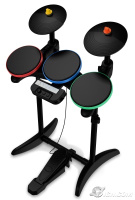 Band Hero Drum Set With Microphone And Game