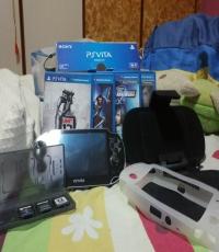 PS VITA (with games, box, pouch)