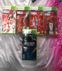 NBA 2K11, 12, 13, 14, Black Ops - Call of Duty (5 xbox games)