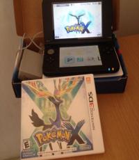 3DS XL Black Blue with Pokemon X/Y
