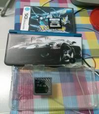 blue Dsi XL with R4 and pkm black 2