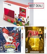3DS XL Console Mario 3D Land (w Zelda albw & Pokemon Y)
