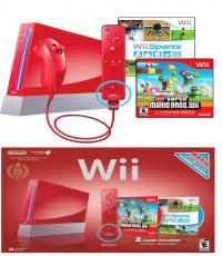 Nintendo Wii New Super Mario Red Console 25th Annivesary Ltd Edn