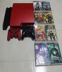 PS3 320GB Scarlet Red Free 8 games and extra controller