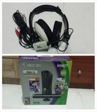 250GB Xbox360 Slim Console with KINECT & Turtle Beach Headphone