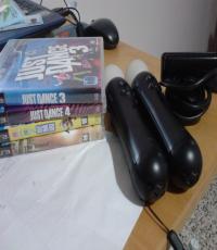 2 x Sony Move Controller and 1x PS Eye and 4 games