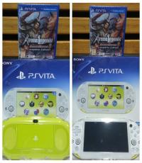 Ps Vita white/Lime green 8 GB memory card (1 Game)