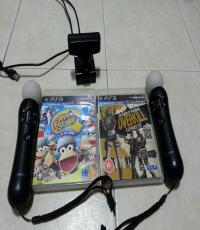 2 x Sony Move Controller and 1x PS Eye and 2 games